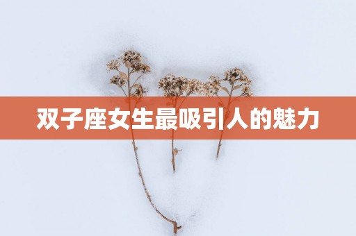 双子座女生最吸引人的魅力