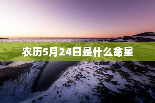 农历5月24日是什么命星