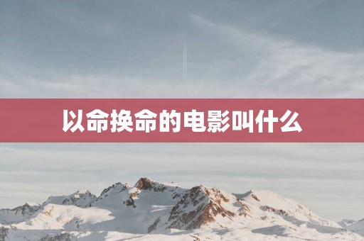 以命换命的电影叫什么