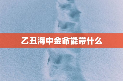 乙丑海中金命能带什么