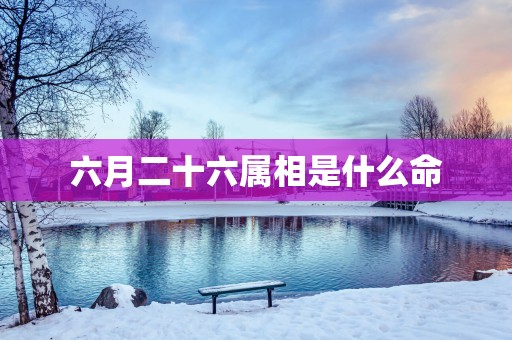 六月二十六属相是什么命
