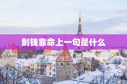 剩钱靠命上一句是什么