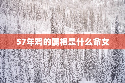 57年鸡的属相是什么命女