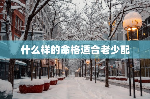 什么样的命格适合老少配