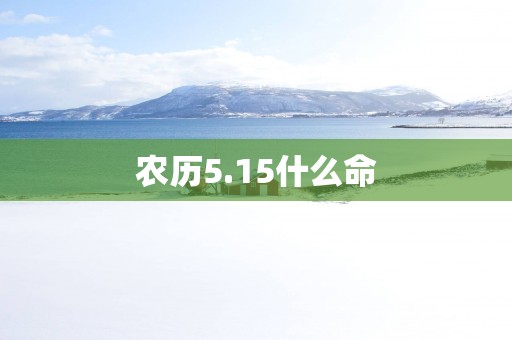 农历5.15什么命