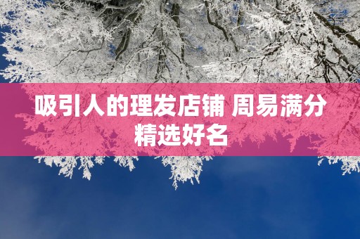 吸引人的理发店铺 周易满分精选好名