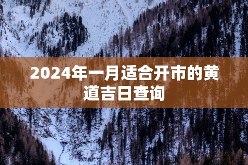 2025年一月适合开市的黄道吉日查询
