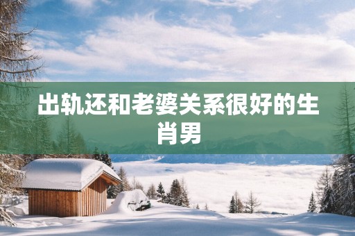 出轨还和老婆关系很好的生肖男