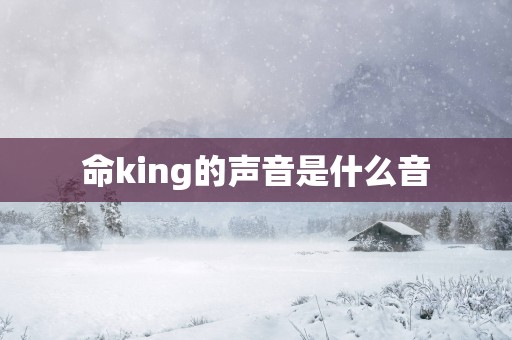 命king的声音是什么音