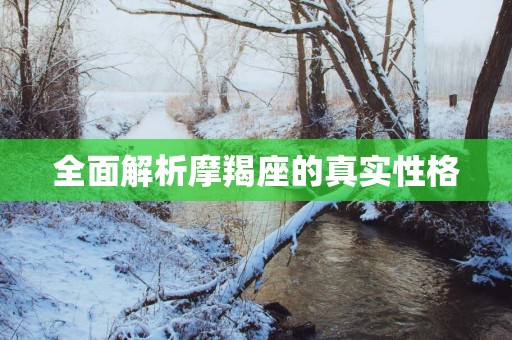 全面解析摩羯座的真实性格