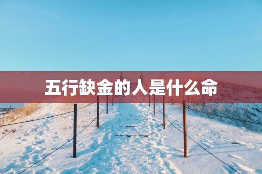 五行缺金的人是什么命