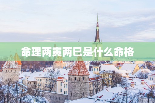 命理两寅两巳是什么命格