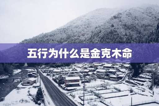五行为什么是金克木命