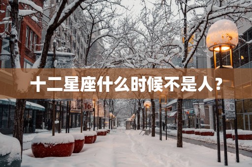 十二星座什么时候不是人？