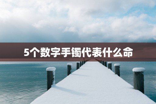 5个数字手镯代表什么命