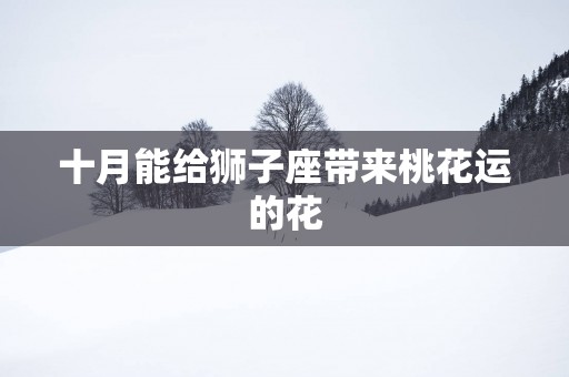 十月能给狮子座带来桃花运的花