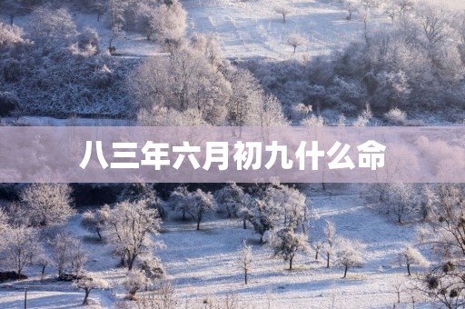 八三年六月初九什么命