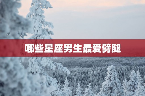 哪些星座男生最爱劈腿