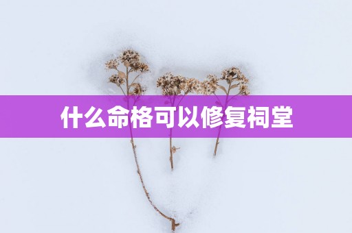 什么命格可以修复祠堂