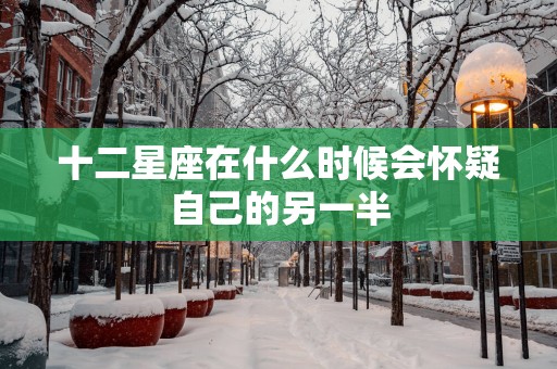 十二星座在什么时候会怀疑自己的另一半