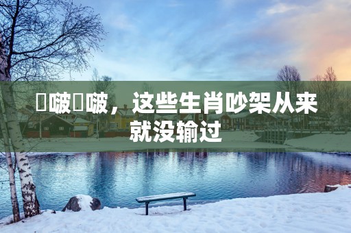 嘚啵嘚啵，这些生肖吵架从来就没输过