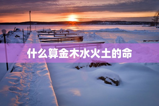 什么算金木水火土的命