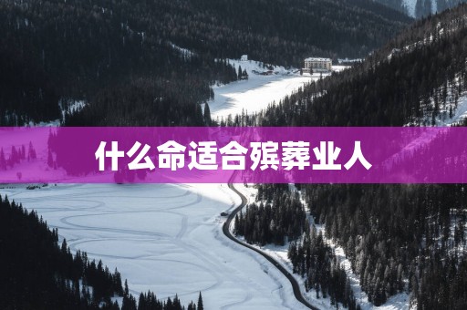 什么命适合殡葬业人