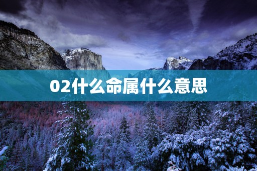02什么命属什么意思