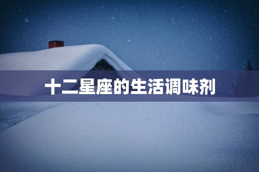 十二星座的生活调味剂