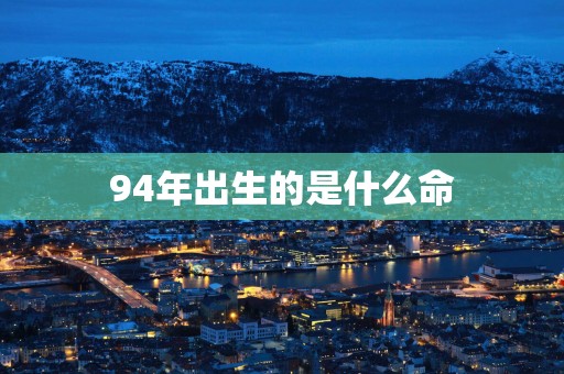 94年出生的是什么命
