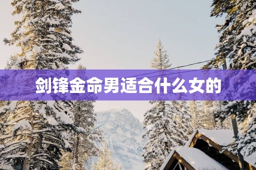 剑锋金命男适合什么女的