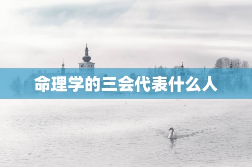 命理学的三会代表什么人