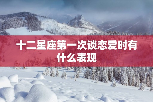 十二星座第一次谈恋爱时有什么表现