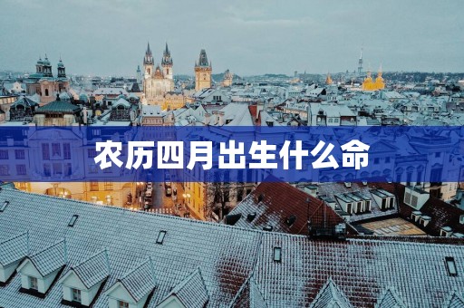 农历四月出生什么命