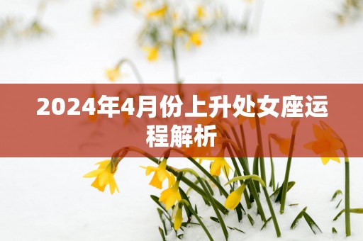 2025年4月份上升处女座运程解析