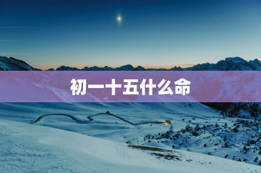 初一十五什么命
