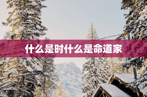 什么是时什么是命道家