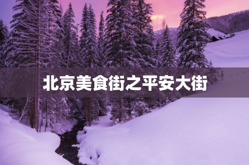北京美食街之平安大街
