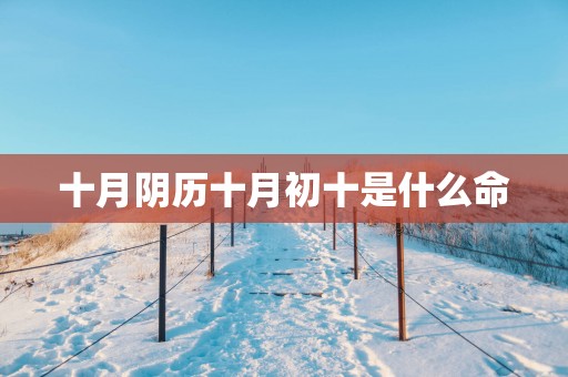 十月阴历十月初十是什么命