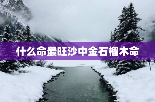 什么命最旺沙中金石榴木命