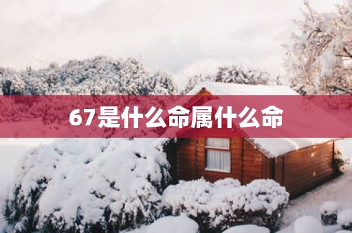 67是什么命属什么命
