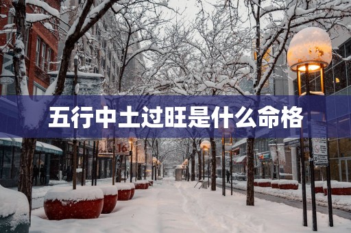 五行中土过旺是什么命格