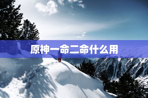 原神一命二命什么用