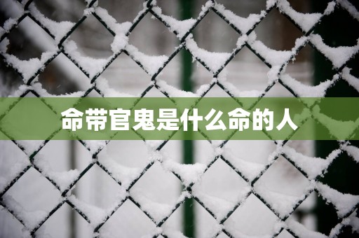 命带官鬼是什么命的人