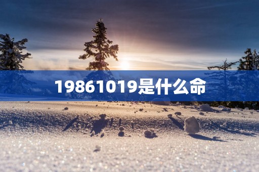 19861019是什么命