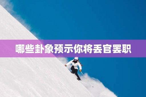 哪些卦象预示你将丢官罢职