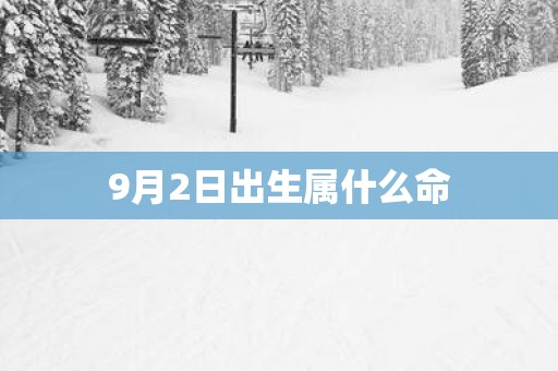 9月2日出生属什么命