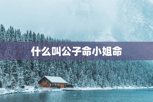 什么叫公子命小姐命