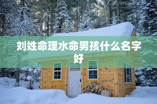 刘姓命理水命男孩什么名字好