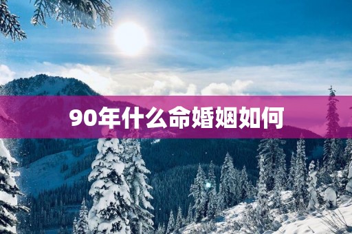 90年什么命婚姻如何